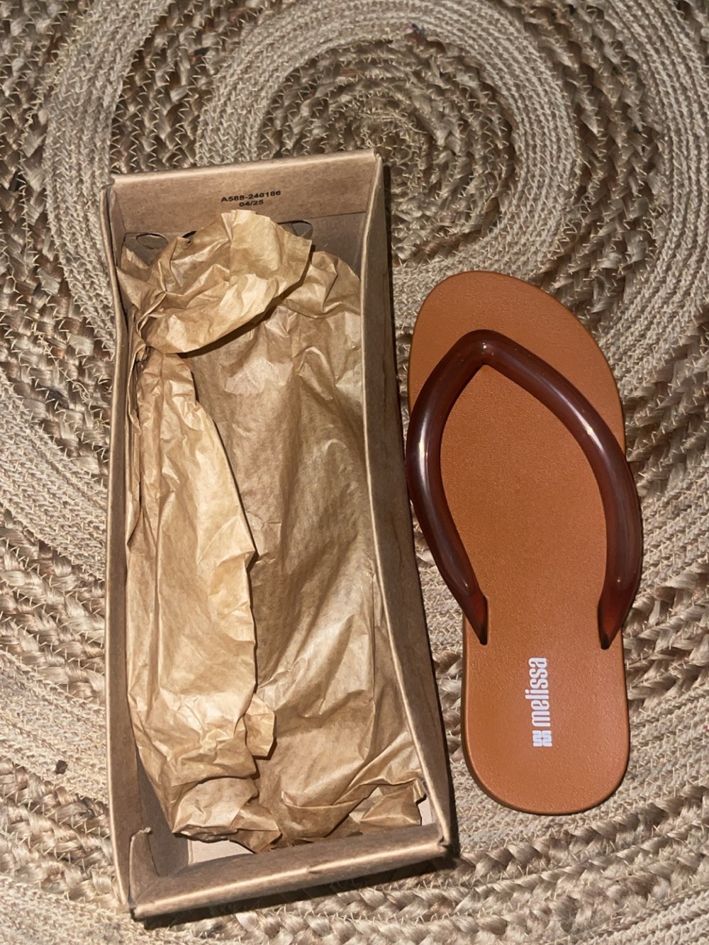 Melissa Women’s Brown Jelly Strap Flip Sandal